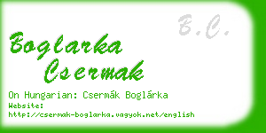 boglarka csermak business card